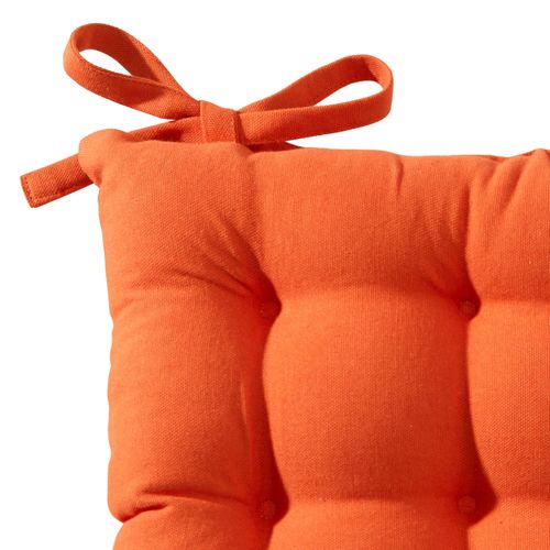 Lot de 2 Galettes 40x40 Orange Potiron En Coton