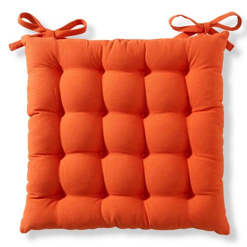 Lot de 2 Galettes 40x40 Orange Potiron En Coton