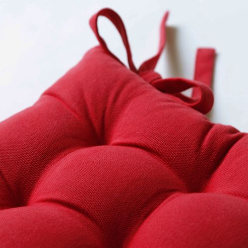 Lot de 2 Galettes 40x40 Rouge Griotte En Coton