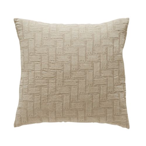 Housse De Coussin 40x40 Beige En Coton 400 G/m²
