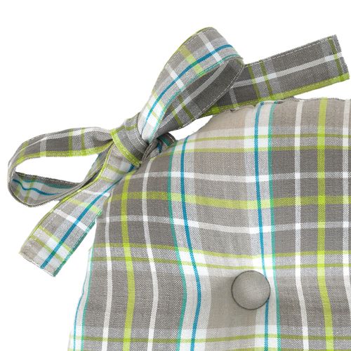 Lot De 2 Galette Rond Gris Perle En Coton