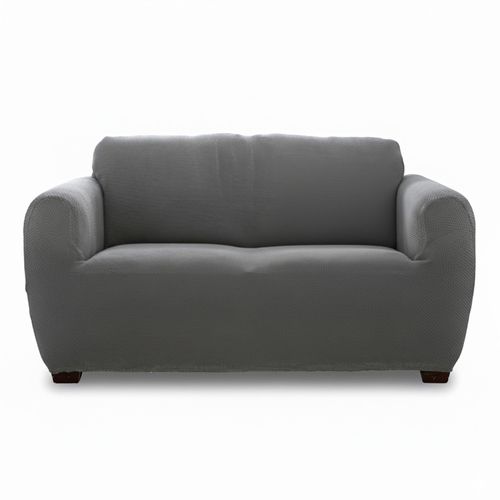 Housse Canapé 2 Places Gris En Polyester
