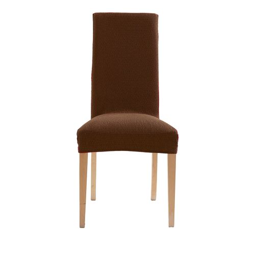 Housse De Chaise 50x50 Marron Noisette En Polyester