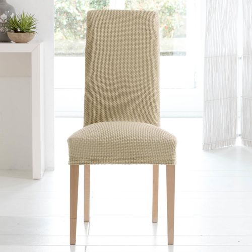 Housse De Chaise 50x50 Beige En Polyester