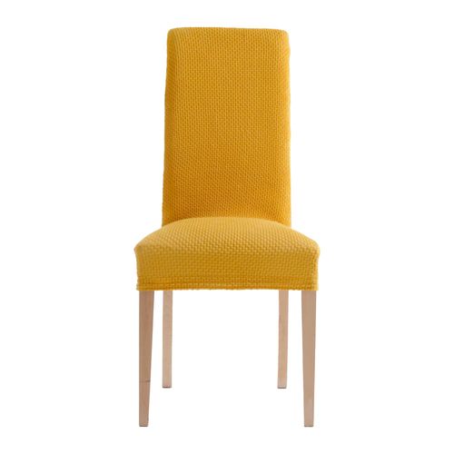 Housse De Chaise 50x50 Jaune Miel En Polyester
