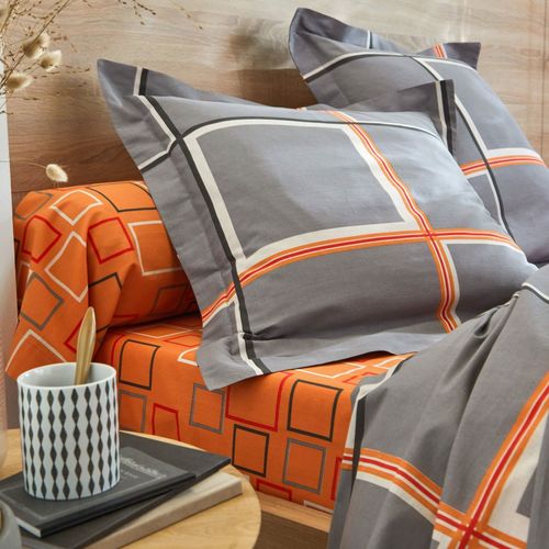 Drap-housse 90x190x28 Gris En Coton