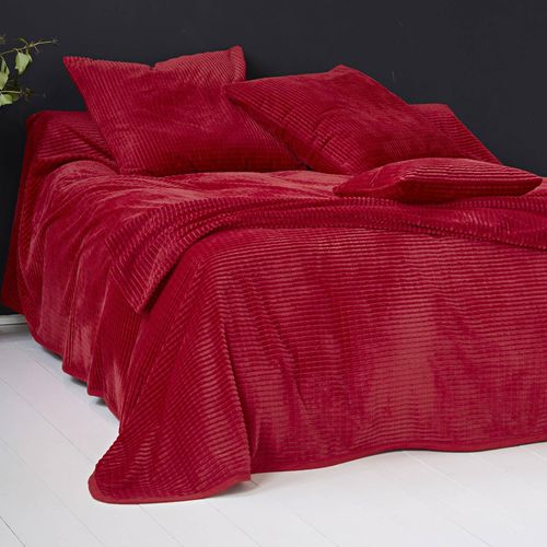 Jeté De Lit 180x245 Rouge Brique En Polyester