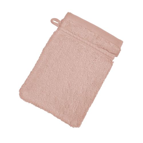 Lot De 2 Gant De Toilette 15x21 Rose Blush En Coton