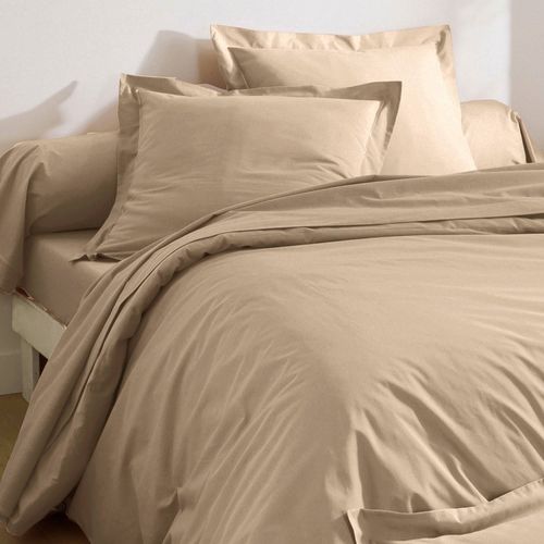 Housse De Couette 140x200 Beige Sable En Coton