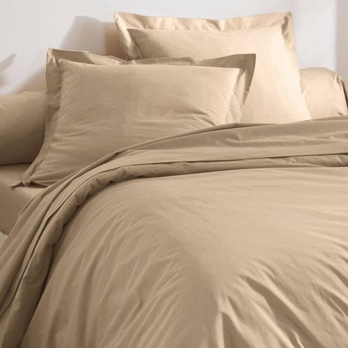 Housse De Couette 140x200 Beige Sable En Coton