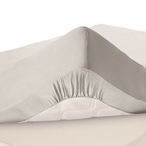 Drap-housse Grand Bonnet 180x200x32 Gris Brume En Coton