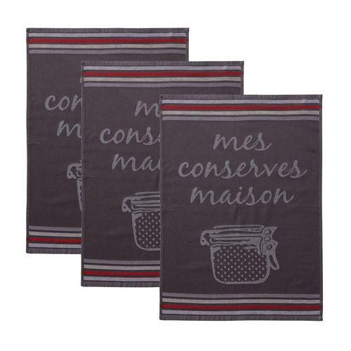 Torchons 50x70 Gris En Coton