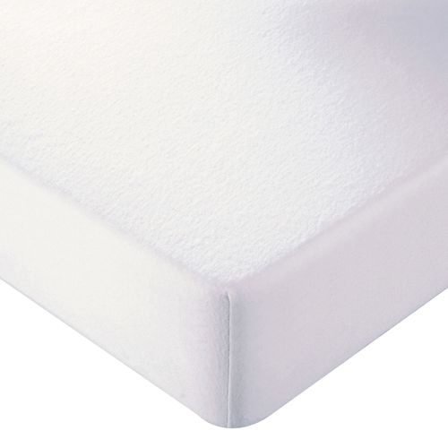 Protège Matelas Grands Bonnets 180x200x30 Blanc En Coton
