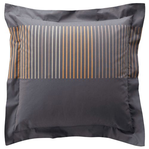 Taie Volant 50x70 Gris En Coton