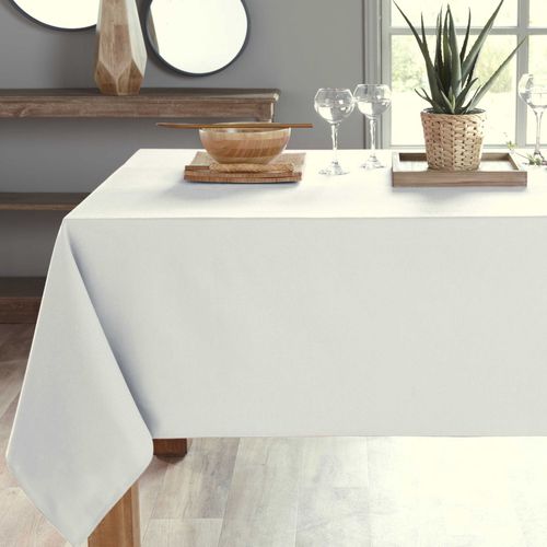 Nappe Ronde 180 Cm Blanc En Coton