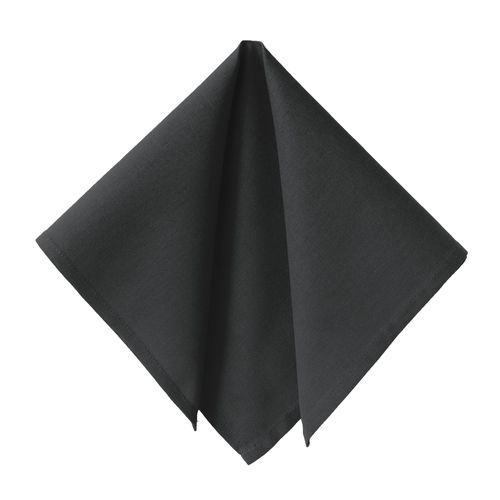 Serviette De Table 43x43 Gris Anthracite En Coton