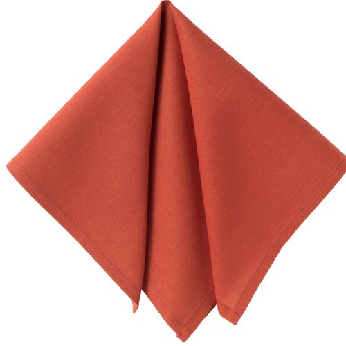 Serviette De Table 43x43 Orange Terracotta En Coton