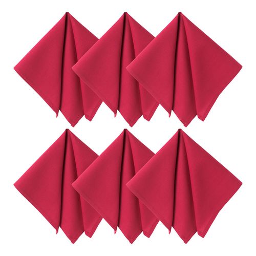 Serviette De Table 43x43 Rose Framboise En Coton