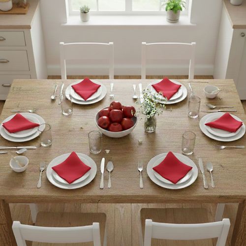 Serviette De Table 43x43 Rose Framboise En Coton