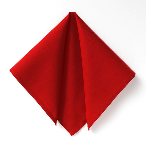 Serviette De Table 43x43 Rouge En Coton