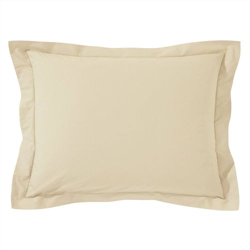 Taie Volant 50x70 Beige Sable En Coton