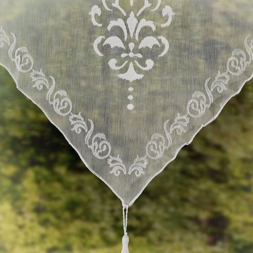 Voilage Pointe 45x80 Blanc En Polyester