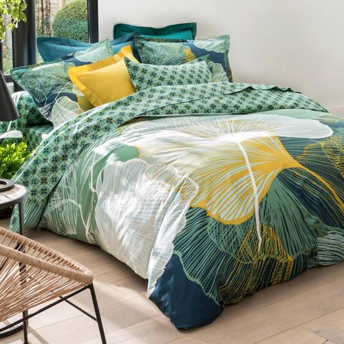 Taie Volant 50x70 Vert En Coton