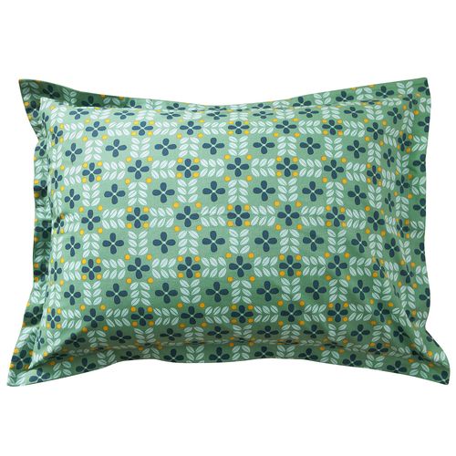 Taie Volant 50x70 Vert En Coton