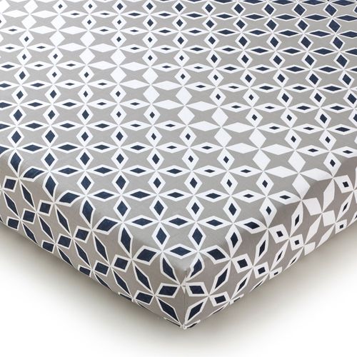 Drap-housse 140x190x28 Gris En Coton