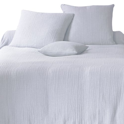 Jeté De Lit 250x250 Blanc En Coton
