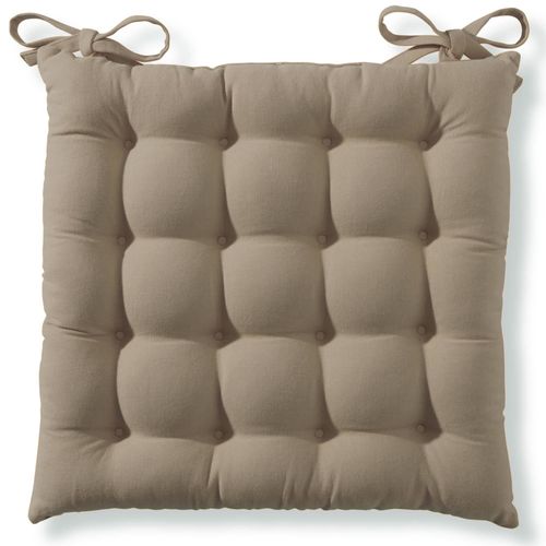 Lot de 2 Galettes 40x40 Marron Taupe En Coton