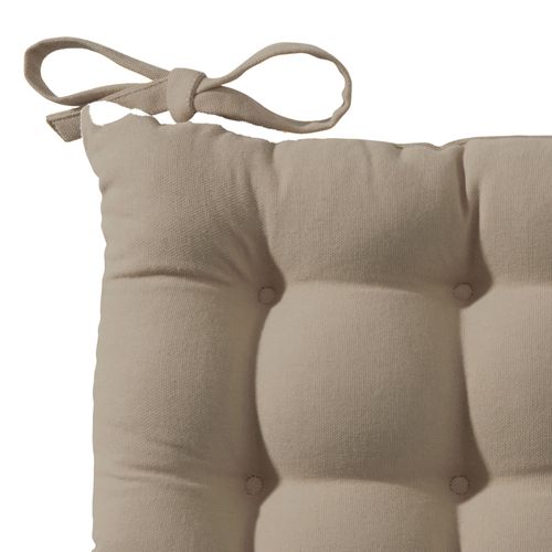 Lot de 2 Galettes 40x40 Marron Taupe En Coton