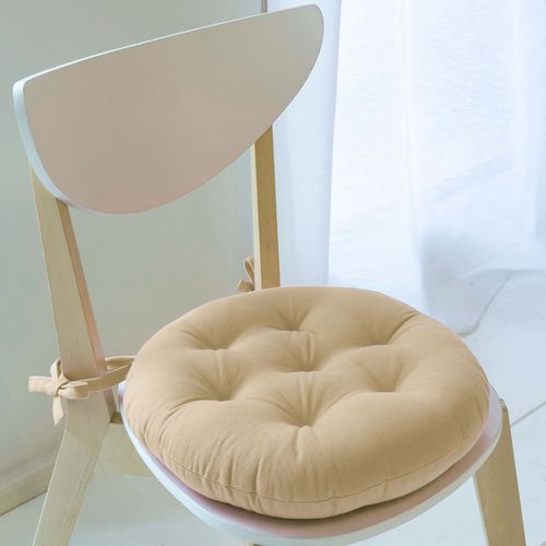 Lot de 2 Galettes Rond Beige En Coton