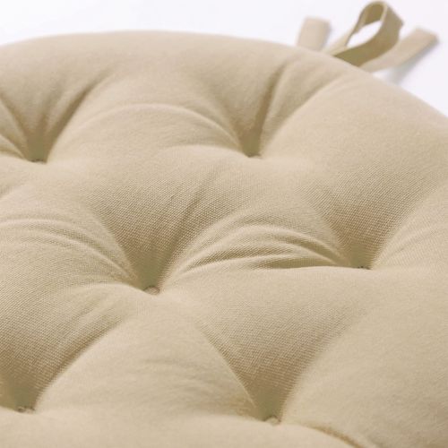 Lot de 2 Galettes Rond Beige En Coton