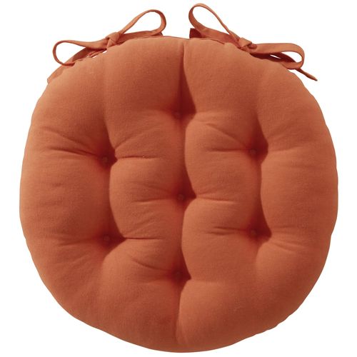 Lot de 2 Galettes Rond Orange Potiron En Coton