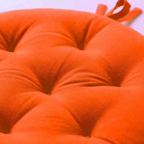 Lot de 2 Galettes Rond Orange Potiron En Coton