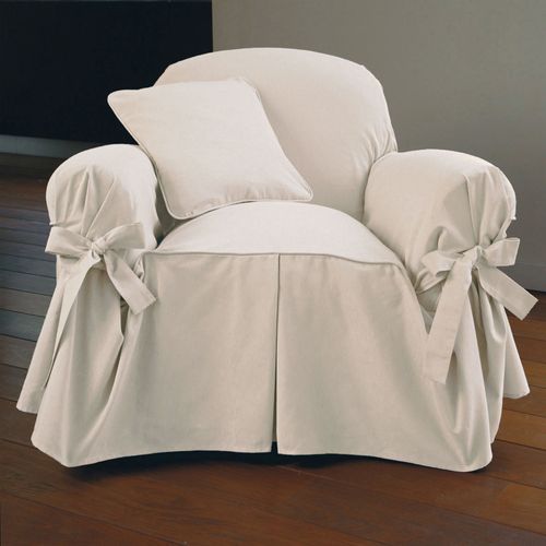 Housse Fauteuil 1 Place Beige En Coton