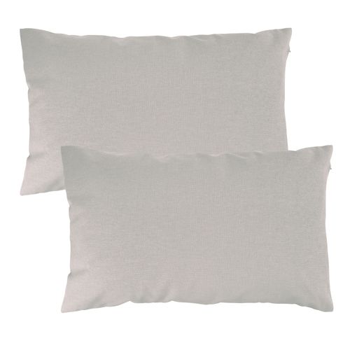 Housse De Coussin 35x60 Gris Chiné En Coton