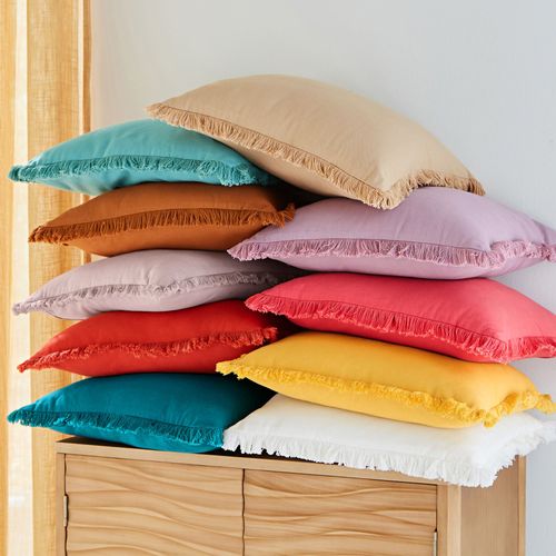 Coussin 40x40 Beige Ficelle En Coton