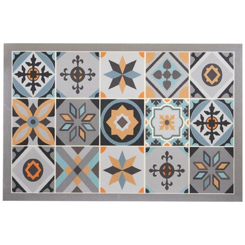 Tapis Vinyle 59x79 Jaune Moutarde En Synthétique