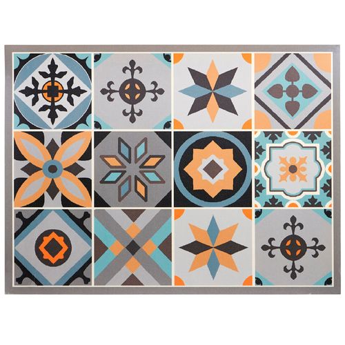 Tapis Vinyle 59x79 Jaune Moutarde En Synthétique