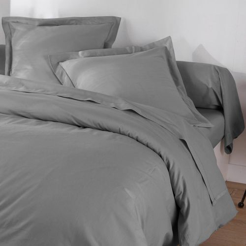 Taie Sac 63x63 Gris Minéral En Coton