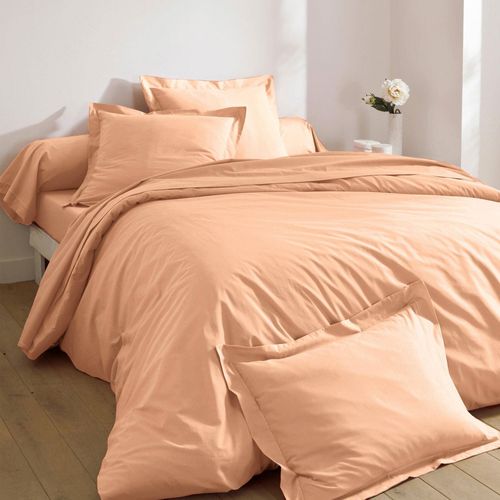 Taie Volant 63x63 Rose Nude En Coton