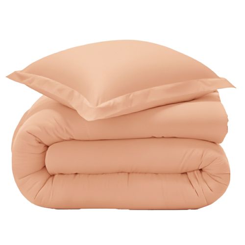 Housse De Couette 240x220 Rose Nude En Coton