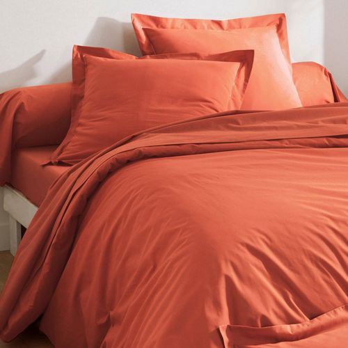 Housse De Couette 140x200 Orange Terracotta En Coton