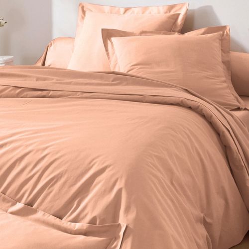 Drap-housse Tête Et Pied Reglable 140x190x28 Rose Nude En Coton