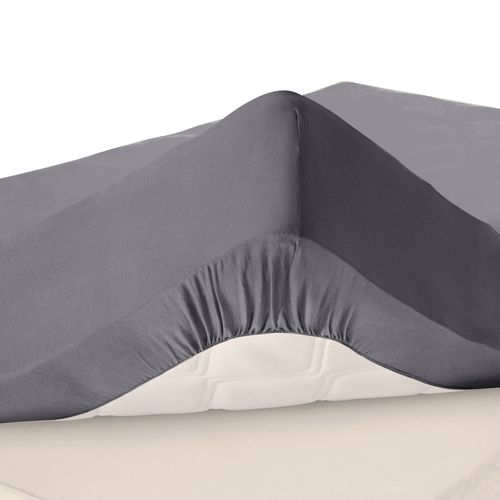 Drap-housse Grand Bonnet 180x200x32 Gris Souris En Coton