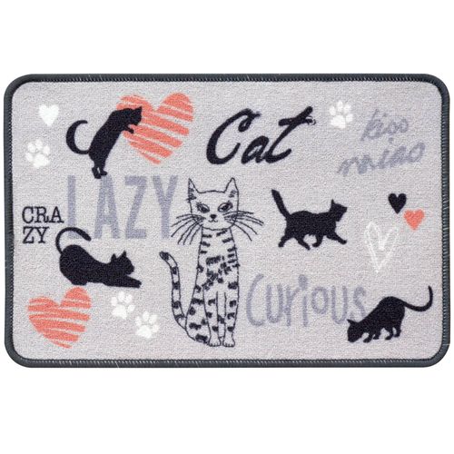 Tapis De Cuisine 40x60 Gris En Textile