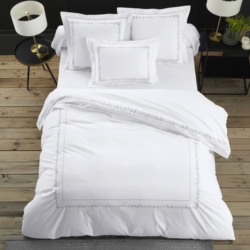 Taie Volant 63x63 Blanc En Coton