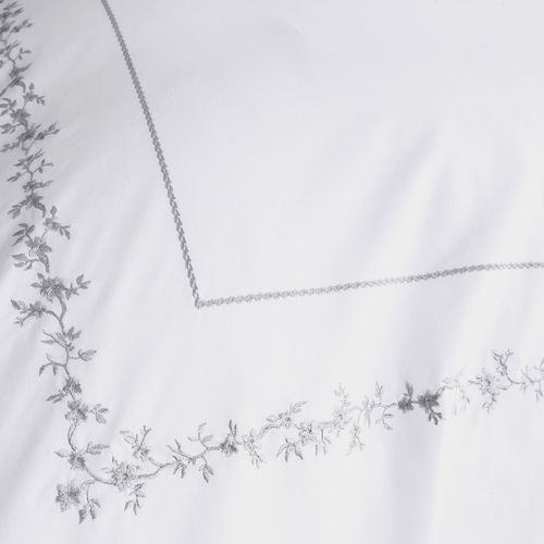 Taie Volant 63x63 Blanc En Coton